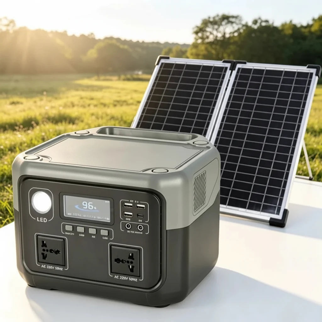 Portable LiFePO4 power station for off-grid camping