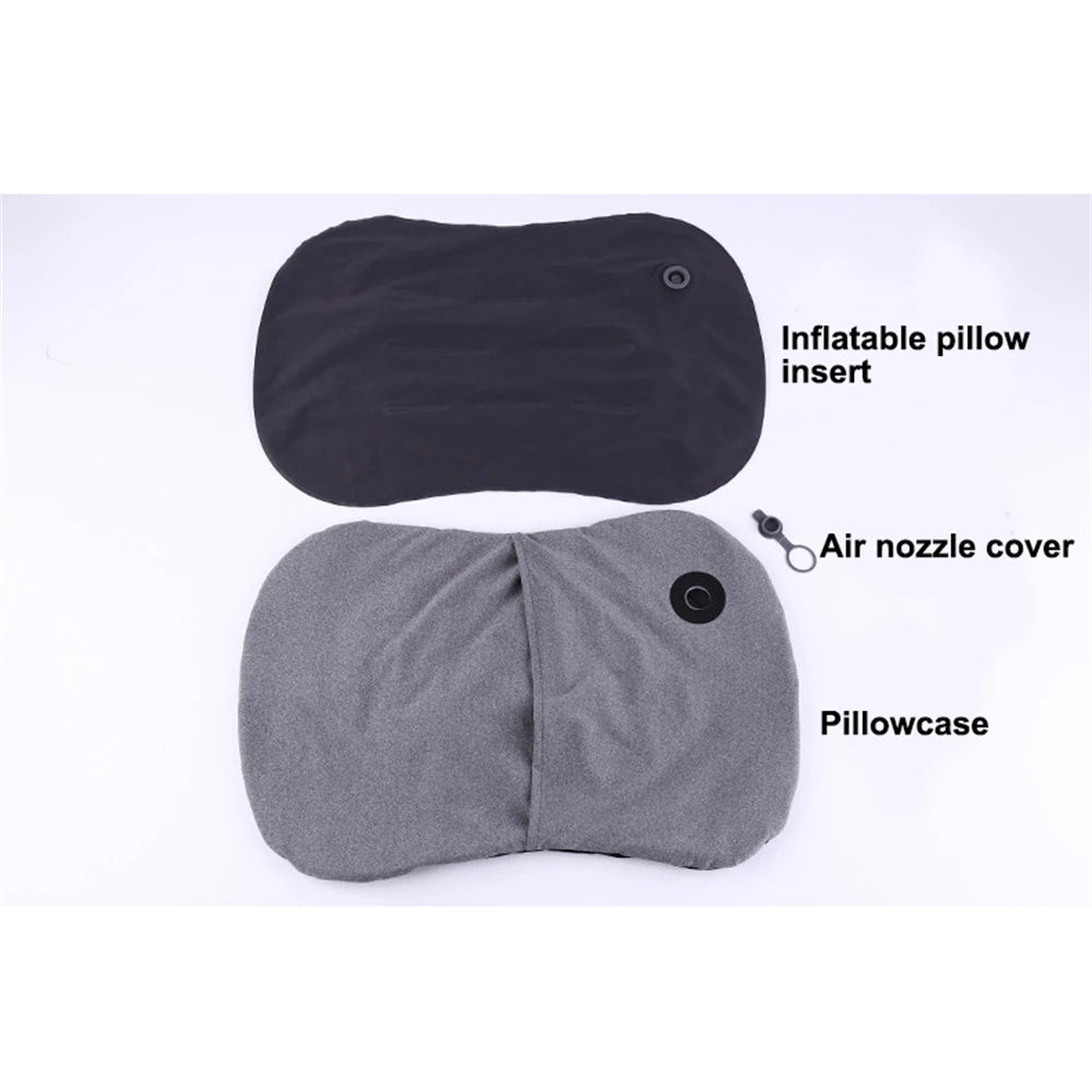 Portable Inflatable Pillow Outdoor Travel Cushion Camp Beach Car Airplane Hotel Foldable Headrest Sleep Tent Use Accessories