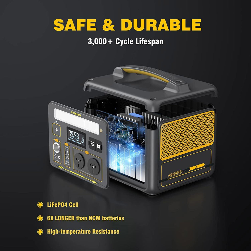 VTOMAN Jump 600X Portable Power Station 600W Solar Generator 299Wh for Camping