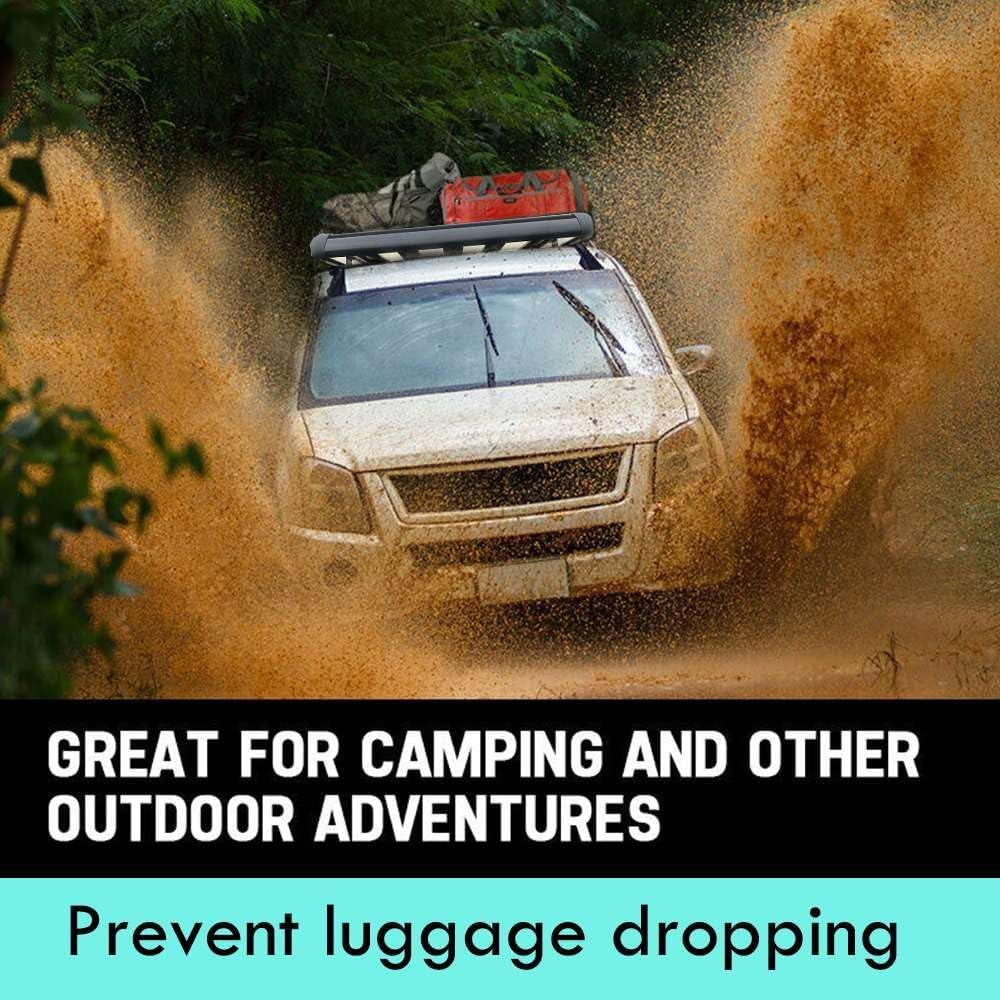 Car Roof Rack Basket Luggage Carrier Vehicle Cargo Rails 140X100Cm Black 150KG