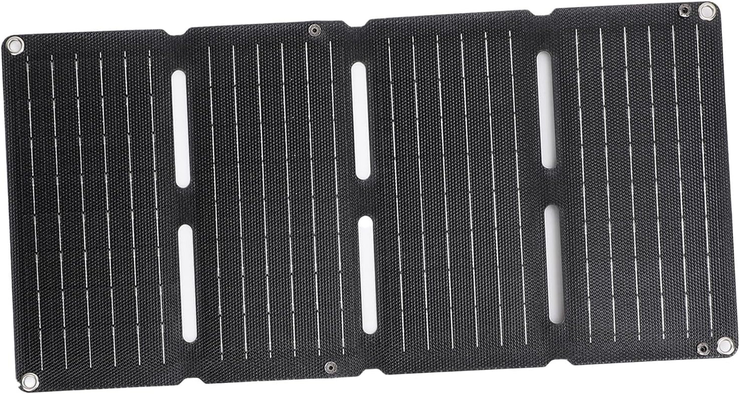Solar Charger Power Bank Folding Camping Solar Panel Portable and Foldable Dual USB Foldable Portable Solar Panel,Efficient and Fast Folding, for Camping RV Fishing Portable Power Banks