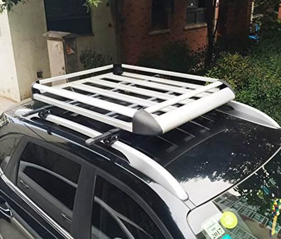 Aluminum Alloy 160*100Cm Double Deck Car Roof Rack SUV Roofaluminum Alloy Cargo Carrier Basket Cargo Roof Rack