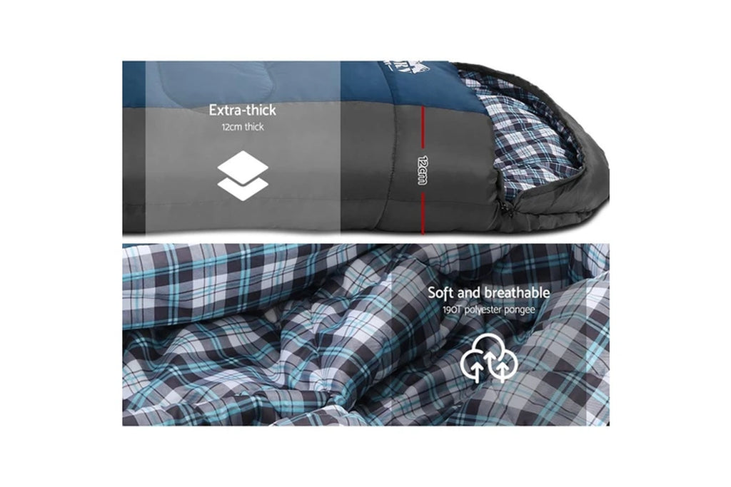 Sleeping Bag Single Thermal Camping Hiking Tent Blue -20?