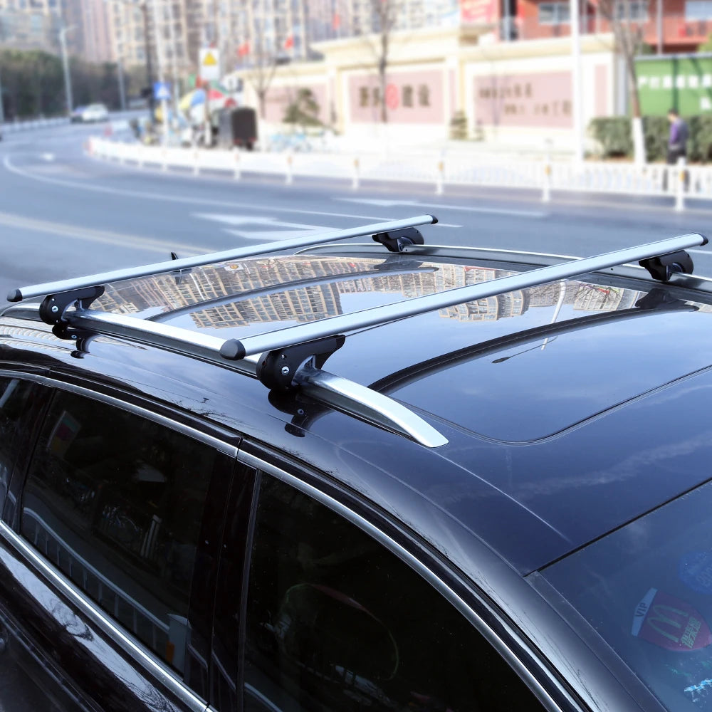 Adjustable Roof Top Cargo Luggage Carrier Universal Smart Aluminum Silver Roof Car Roof Rack