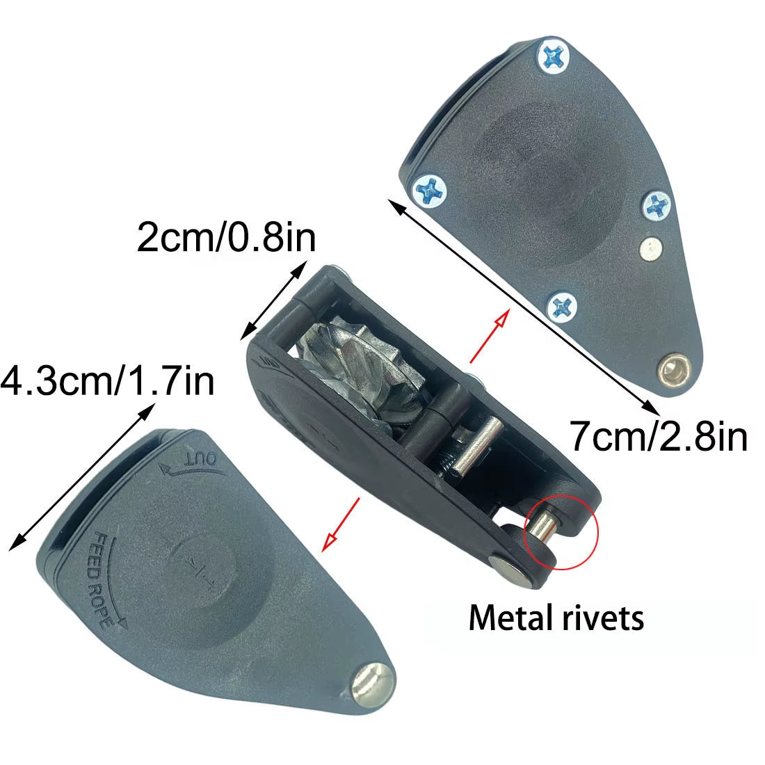 6Mm Camping Reflective Tent Tie down Rope Tightener Fastening Wind Rope Buckle Pulley Ratchet Awning Rope Hook