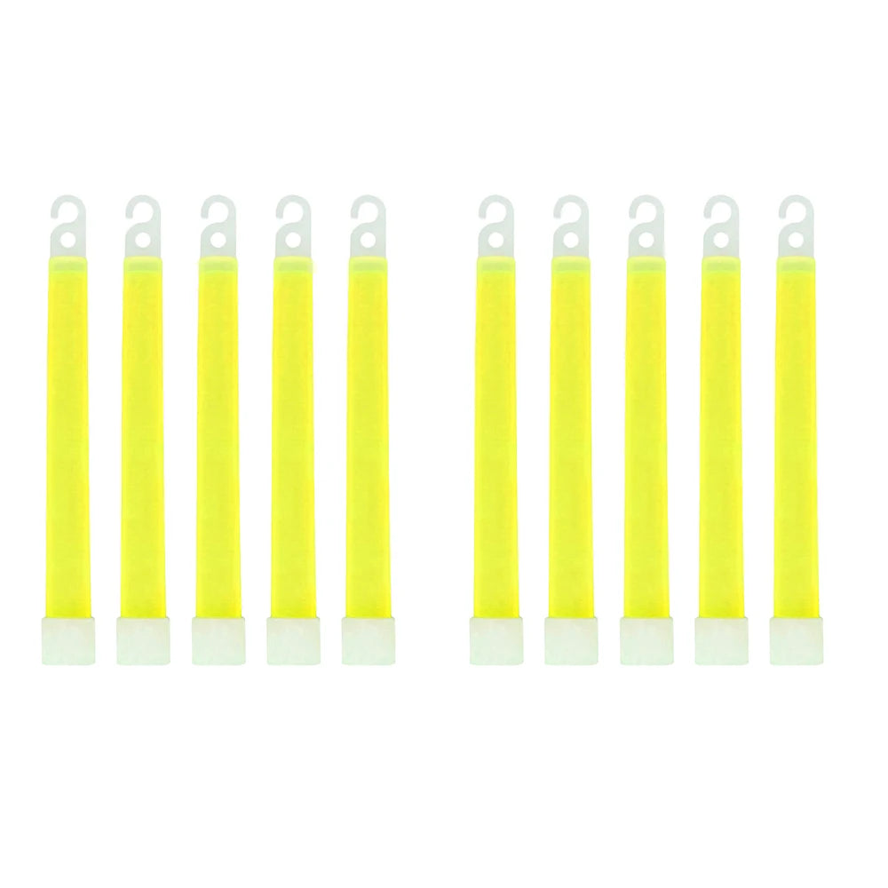 1-50Pcs Glow Sticks with Hook 6 Inch Fluorescence Light for Hiking Camping Outdoor Emergency Concert Party Light Sticks