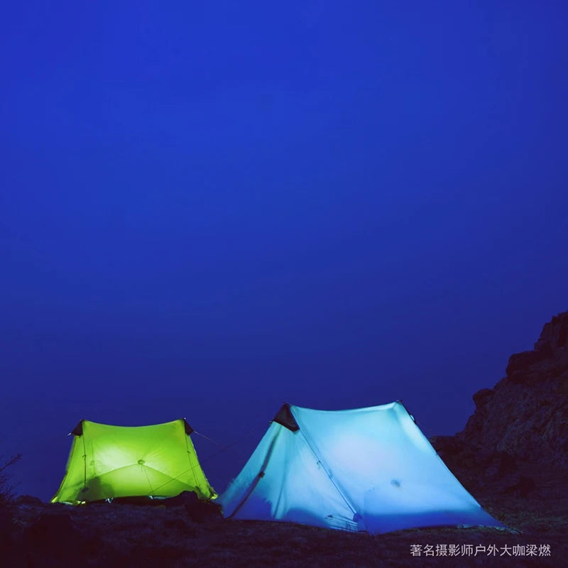Lanshan 2021 New Version 220Cm Ultralight Camping 2 Person 3 Season 15D Silnylon Rodless Tent