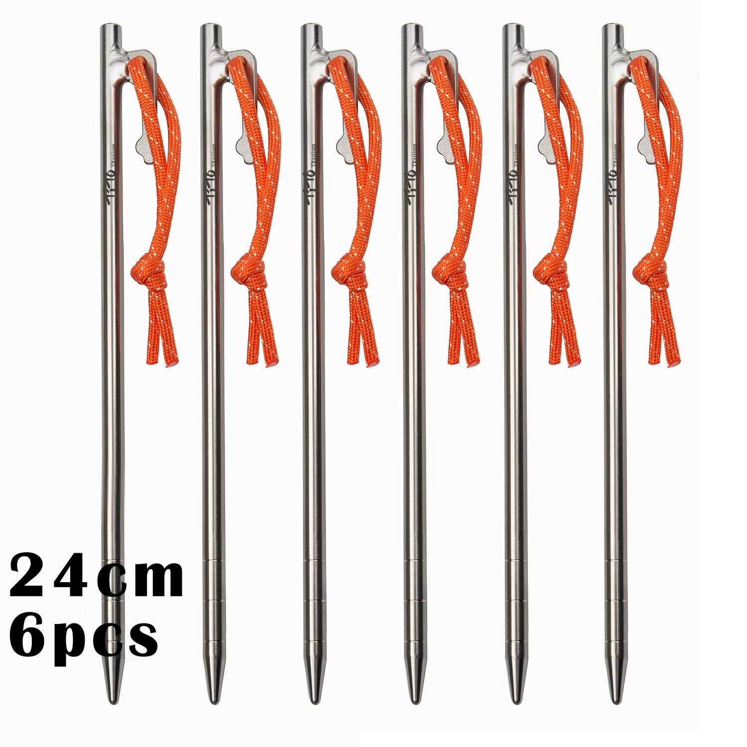 Tito Titanium Alloy Tent Pegs Outdoor Camping Tent Nail Anti-Bending Heavy Duty Canopy Titanium Tent Stake 20/24/30/35/40Cm