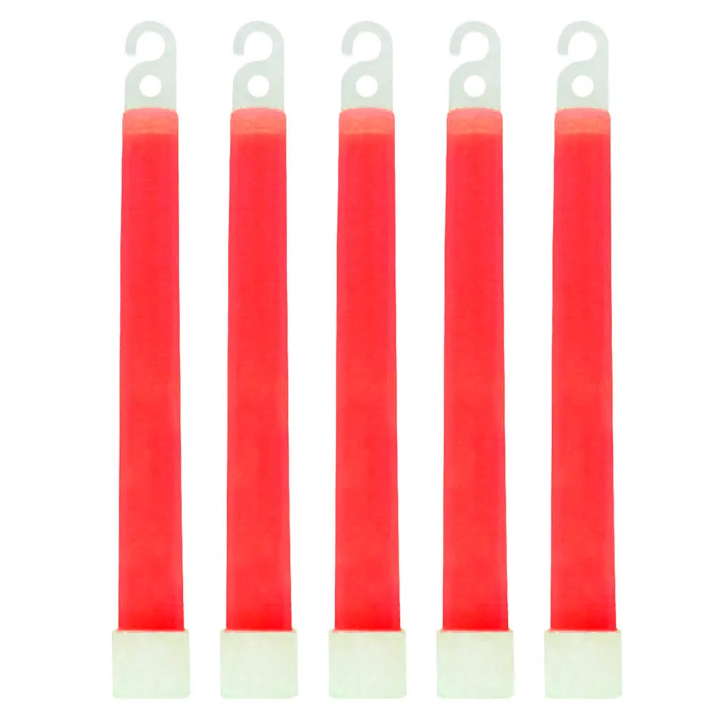 1-50Pcs Glow Sticks with Hook 6 Inch Fluorescence Light for Hiking Camping Outdoor Emergency Concert Party Light Sticks