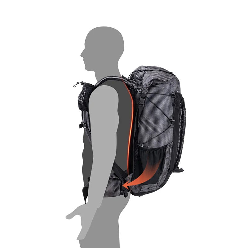 Rock 1.0 Outdoor Bags 60L Travel Backpacks Large Capacity 60+5L Hiking Packs Aluminum Frame Hiking Bag