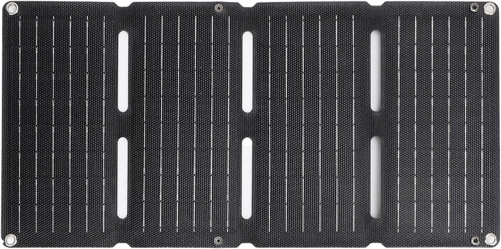 Solar Charger Power Bank Folding Camping Solar Panel Portable and Foldable Dual USB Foldable Portable Solar Panel,Efficient and Fast Folding, for Camping RV Fishing Portable Power Banks
