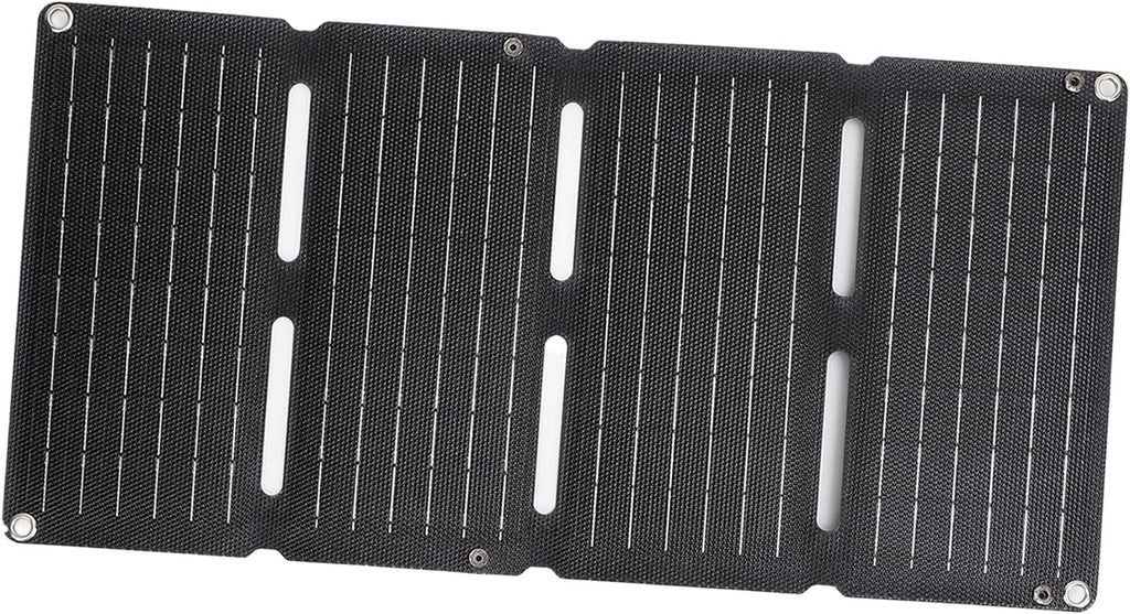 Solar Charger Power Bank Folding Camping Solar Panel Portable and Foldable Dual USB Foldable Portable Solar Panel,Efficient and Fast Folding, for Camping RV Fishing Portable Power Banks