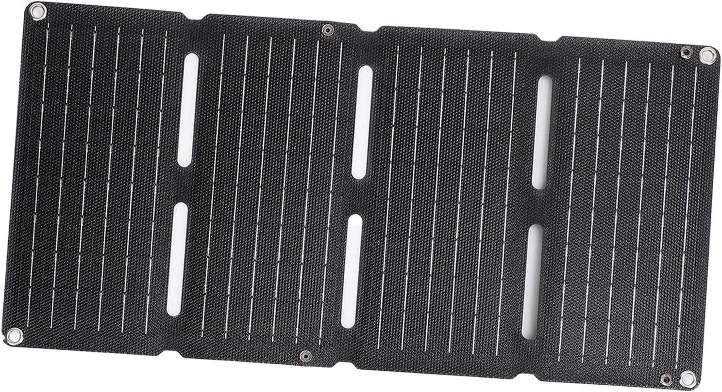 Solar Charger Power Bank Folding Camping Solar Panel Portable and Foldable Dual USB Foldable Portable Solar Panel,Efficient and Fast Folding, for Camping RV Fishing Portable Power Banks