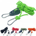 6Mm Camping Reflective Tent Tie down Rope Tightener Fastening Wind Rope Buckle Pulley Ratchet Awning Rope Hook