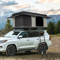 Rooftop Tent Hard Shell - Overland Aluminium Roof Top Tent Slimline, W/Tri-Color LED Strip Light & 4CM Thick Mattress, for Car SUV Truck Camping, 2-3 People