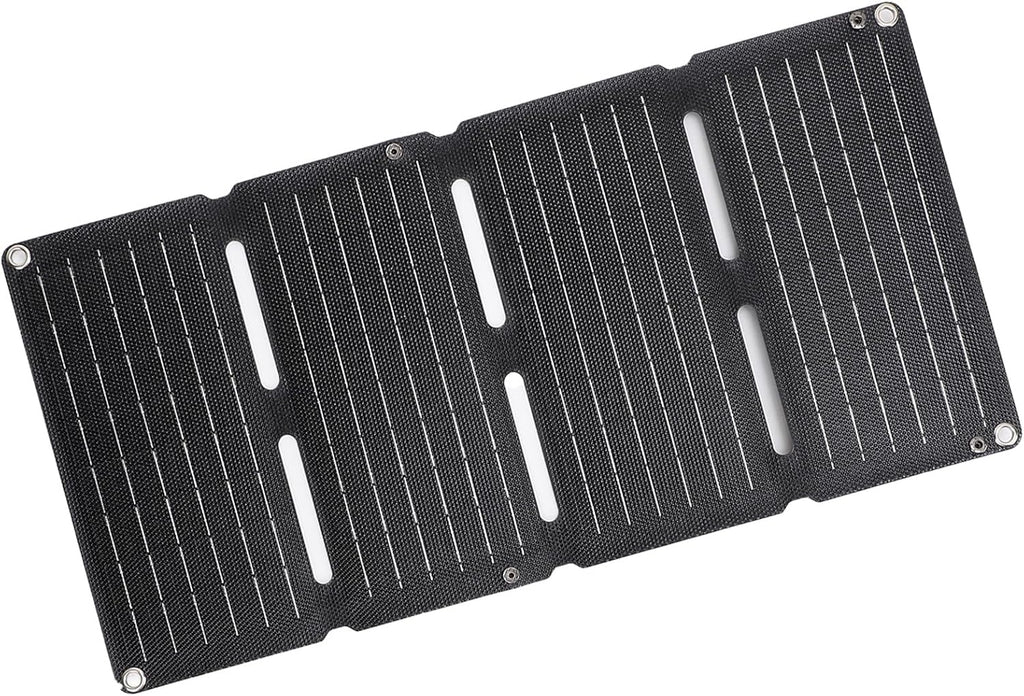 Solar Charger Power Bank Folding Camping Solar Panel Portable and Foldable Dual USB Foldable Portable Solar Panel,Efficient and Fast Folding, for Camping RV Fishing Portable Power Banks