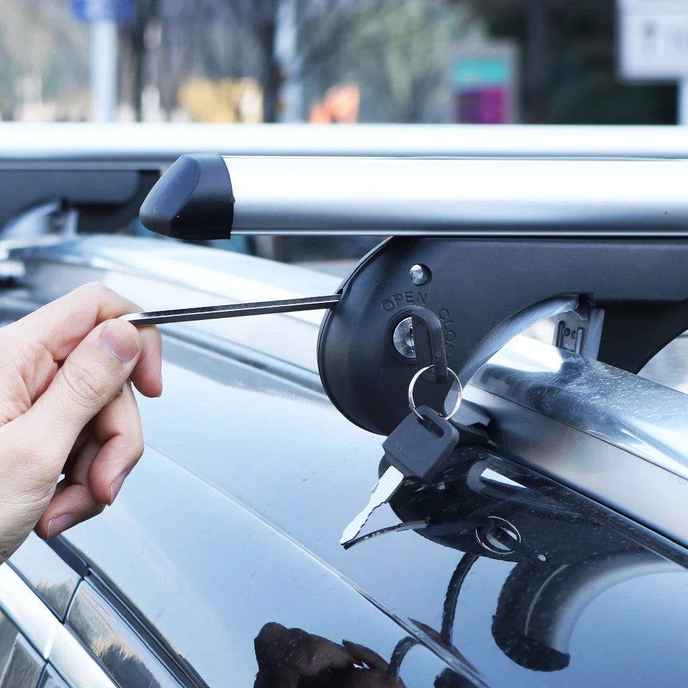 Adjustable Roof Top Cargo Luggage Carrier Universal Smart Aluminum Silver Roof Car Roof Rack
