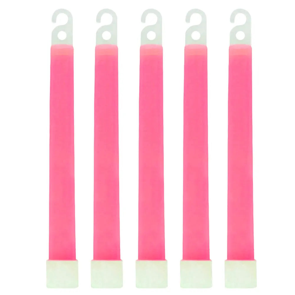1-50Pcs Glow Sticks with Hook 6 Inch Fluorescence Light for Hiking Camping Outdoor Emergency Concert Party Light Sticks
