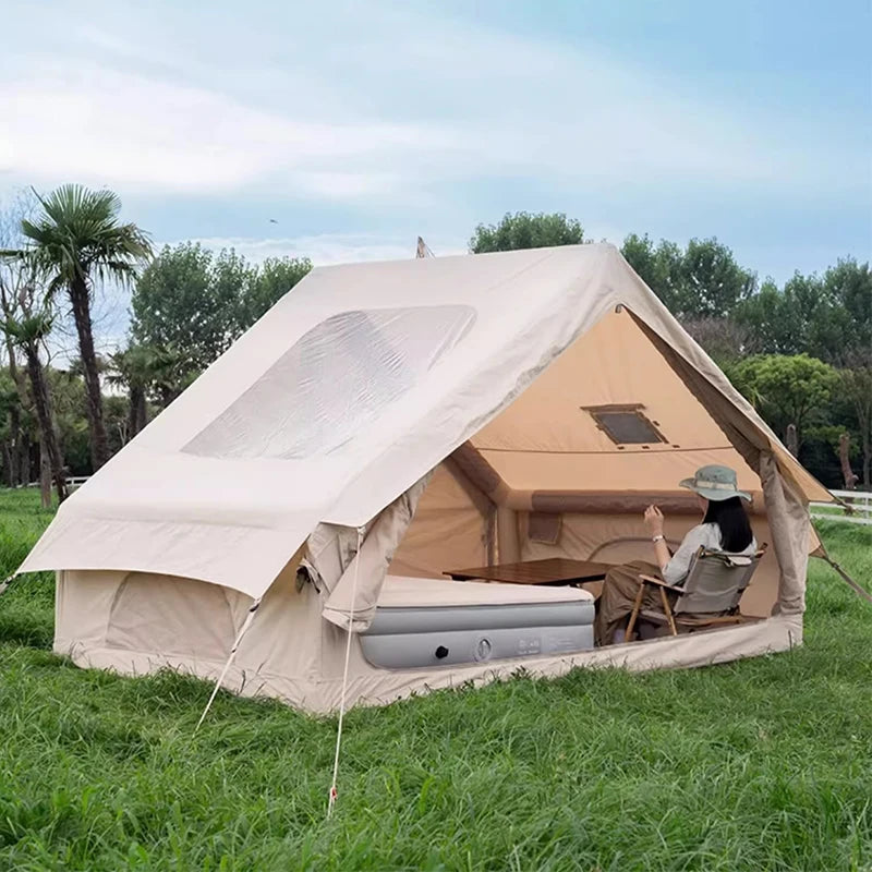 6.3M² Fully Automatic Inflatable Tent Outdoor Folding Cabin Quick Opening Family Tent Air Tent Waterproof