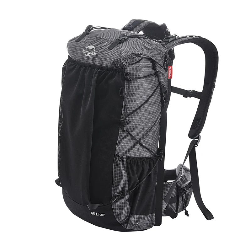 Rock 1.0 Outdoor Bags 60L Travel Backpacks Large Capacity 60+5L Hiking Packs Aluminum Frame Hiking Bag