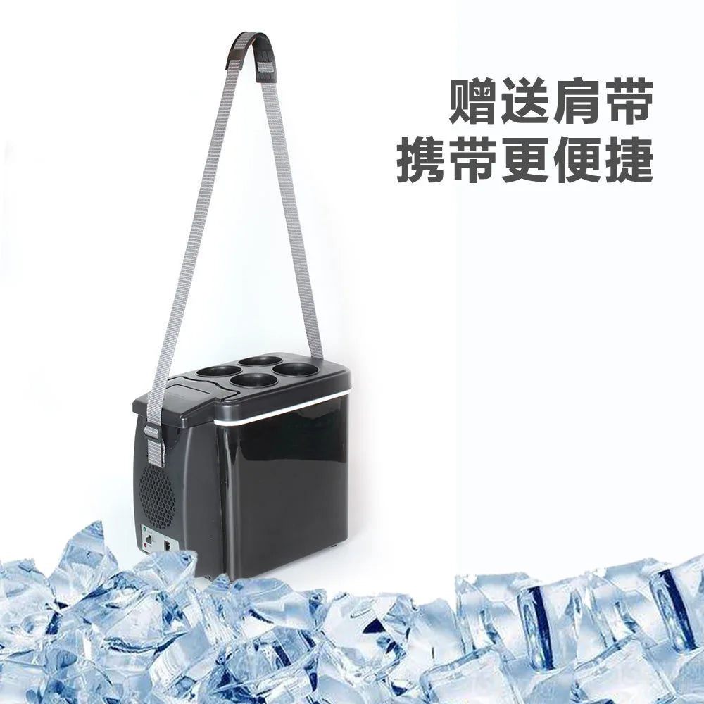 6L Portable Compact Mini Fridge 12V Car Refrigerator Freezer for Camping Traveling Electric Cool Box Summer Outdoor Fridge