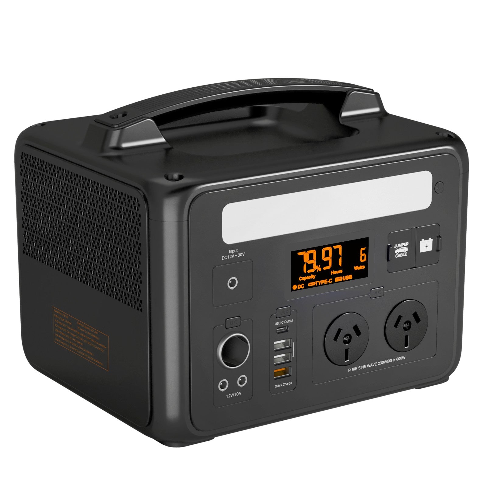 Voltx 600W 307Wh Solar Generator Portable Power Station Emergency RV Camping