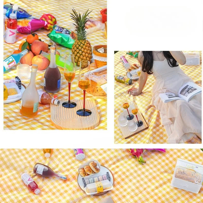 200X200Cm Portable Picnic Mat Thickened Outdoor Camping Mat Waterproof Foldable Sports Hiking Trip Beach Camping Mat