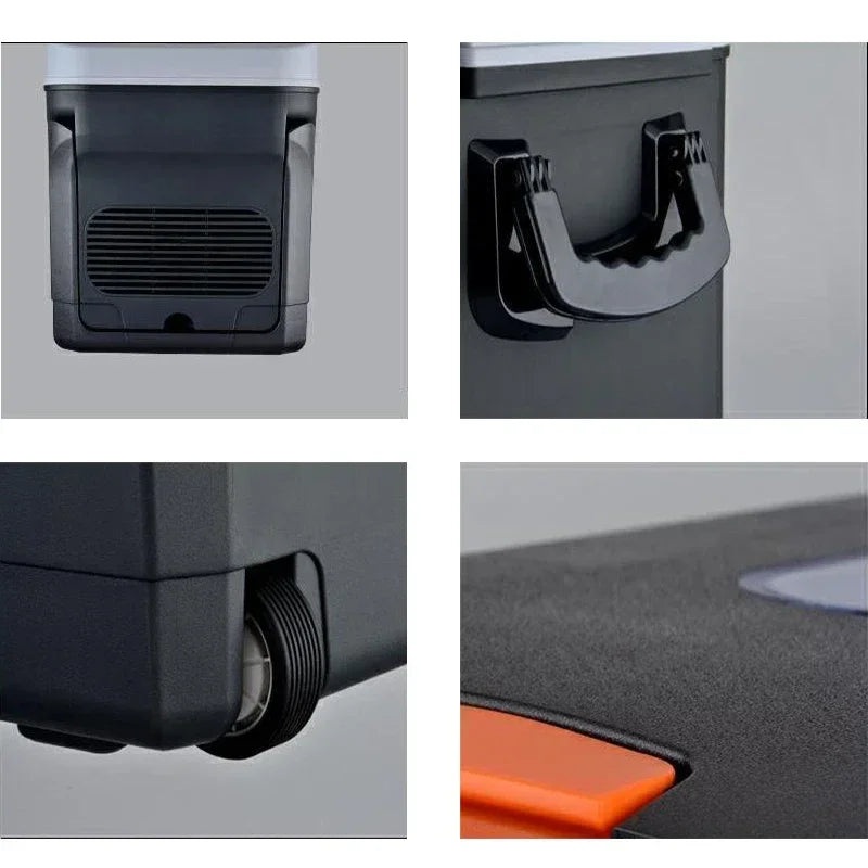 35L Mini Car Refrigerator with Freezer DC12/DC24V Outdoor and Home Dual Use Portable Mini Fridge for Caravan Truck Home Camping