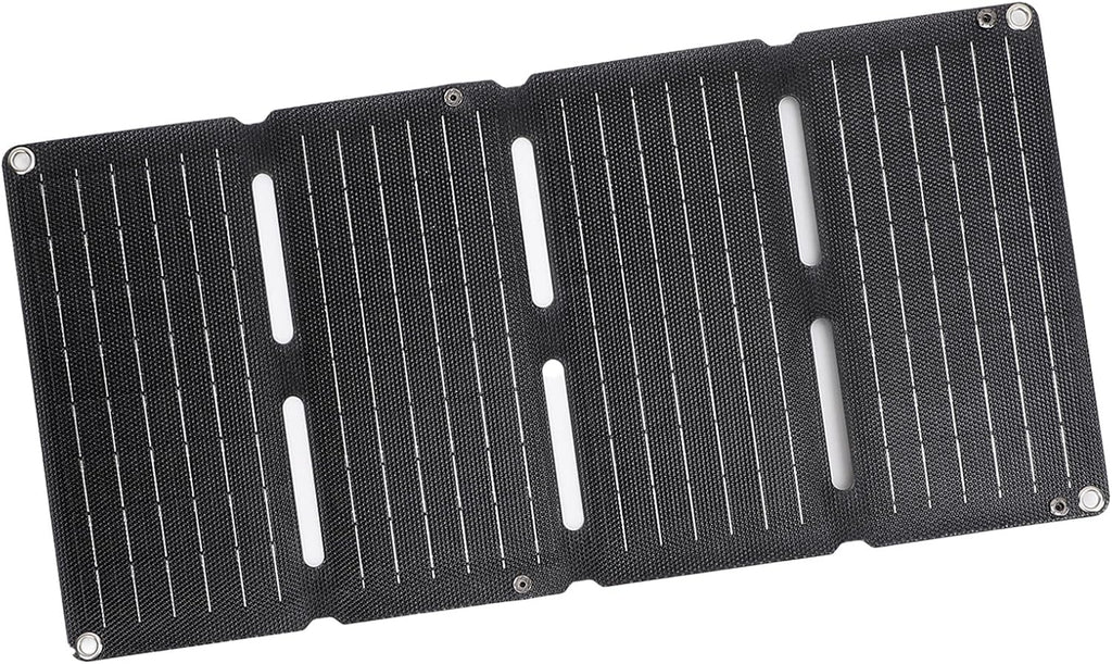 Solar Charger Power Bank Folding Camping Solar Panel Portable and Foldable Dual USB Foldable Portable Solar Panel,Efficient and Fast Folding, for Camping RV Fishing Portable Power Banks