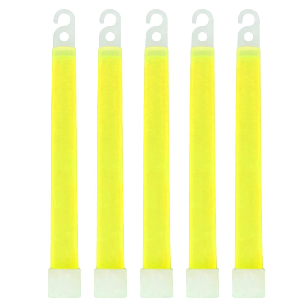 1-50Pcs Glow Sticks with Hook 6 Inch Fluorescence Light for Hiking Camping Outdoor Emergency Concert Party Light Sticks