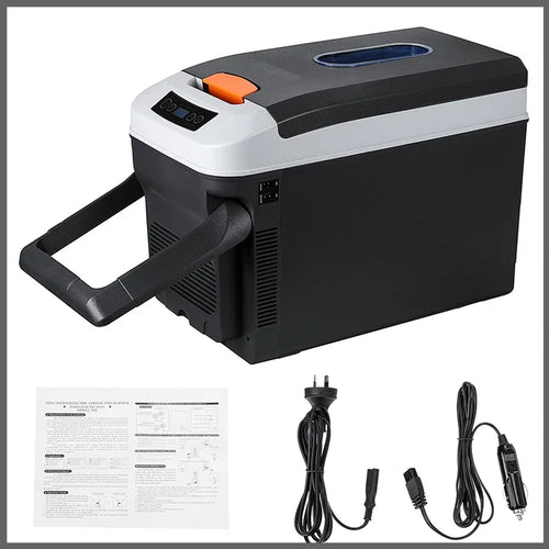 35L Mini Car Refrigerator with Freezer DC12/DC24V Outdoor and Home Dual Use Portable Mini Fridge for Caravan Truck Home Camping