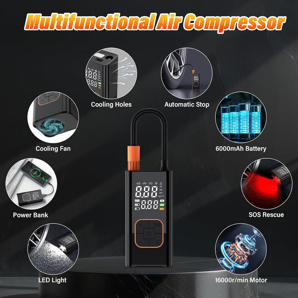 Portable Tyre Inflator Air Compressor