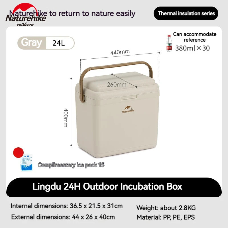 Camping Cooler Box 13/24/33L 24H Cold Food Storage Boxes Beach Fridge Thermal Cooler for Beer Outdoor Ice Box Bucket