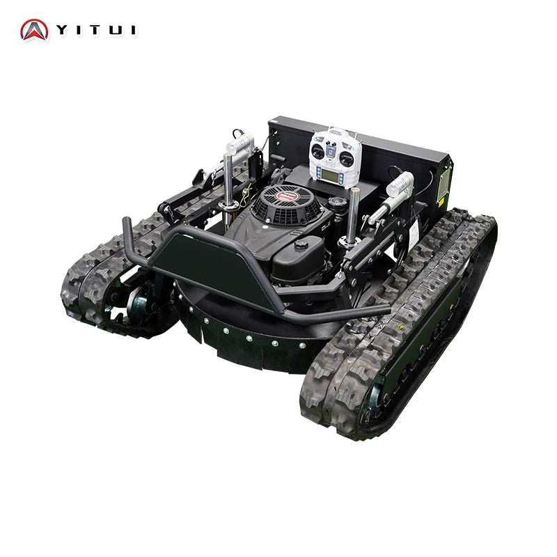 Remote Control Lawn Mower Strong Motor Anti-Slip Crawler Type Intelligent Grass Cutter For Orchard Farm Weeding Use Customized