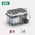 Alpicool EZGW 40L 50L 60L Car Refrigerator 12V Compressor Fridge Freezer Dual Zone with Wheels Portable Cooler for Camping BBQ