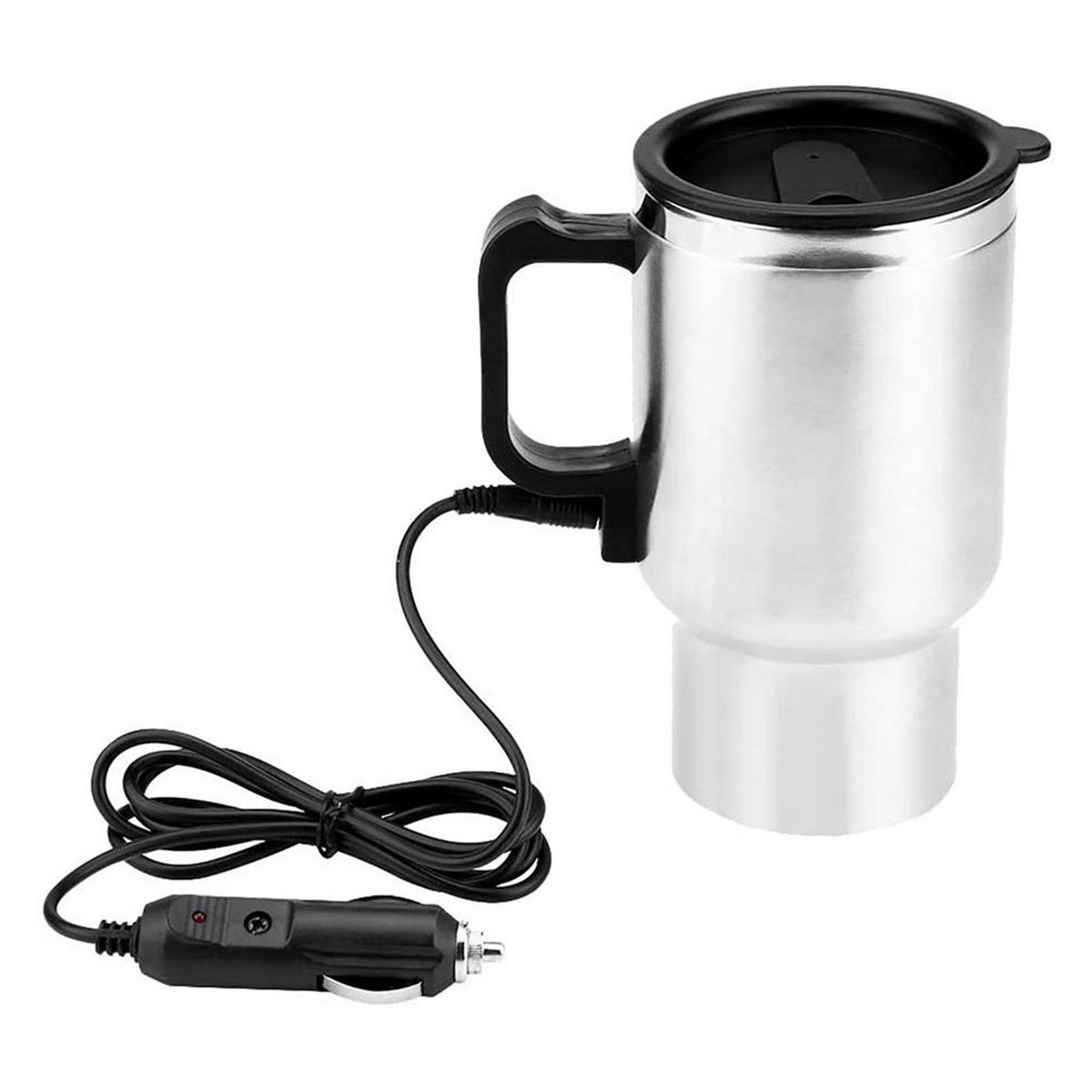 12V Car Heating Travel Mug — 450ml Stainless Steel