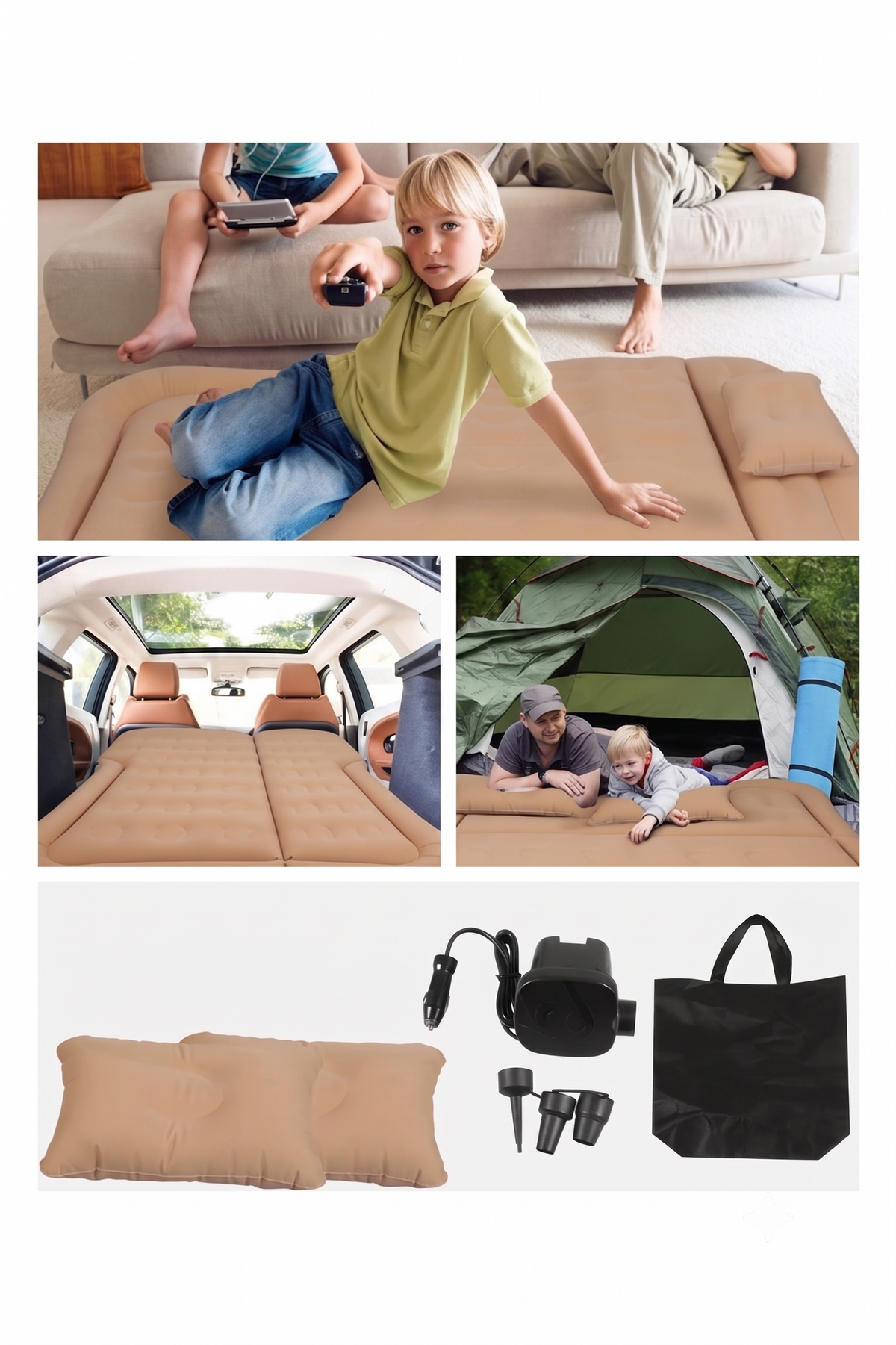 Car Back Seat Inflatable Air Mattress Bed