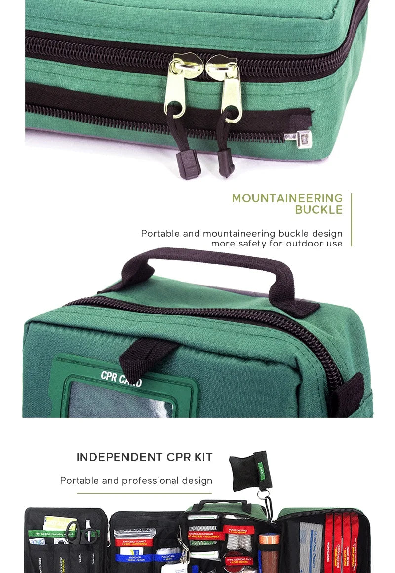 BearHoHo Large Size Handy First Aid Kit Bag Emergency Kit Medical Rescue Bag for Workplace Home Outdoor Car Travel Hiking Camping