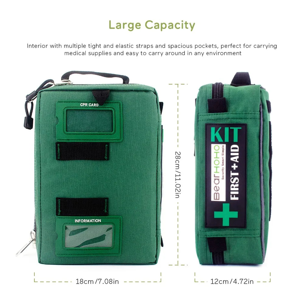 BearHoHo Large Size Handy First Aid Kit Bag Emergency Kit Medical Rescue Bag for Workplace Home Outdoor Car Travel Hiking Camping