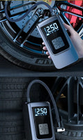 Portable Smart Tyre Inflator | 150PSI | LED Light | Car, Motorcycle & Bicycle Pump