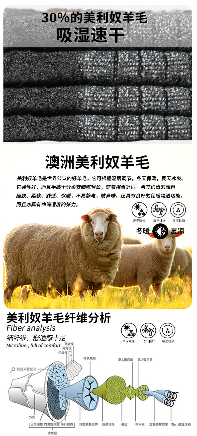 Merino Wool Hiking Socks