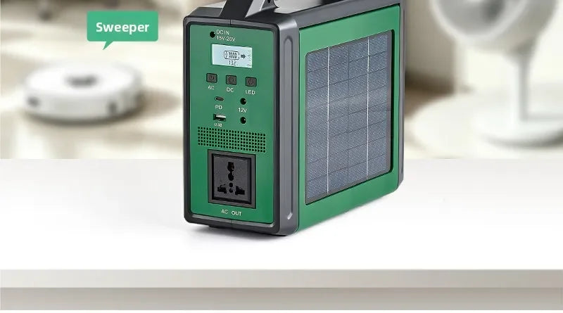300W Solar Generator Portable Power Station 220V Emergency Backup Power with LED & Solar Panel Outdoor Camping RV Travel