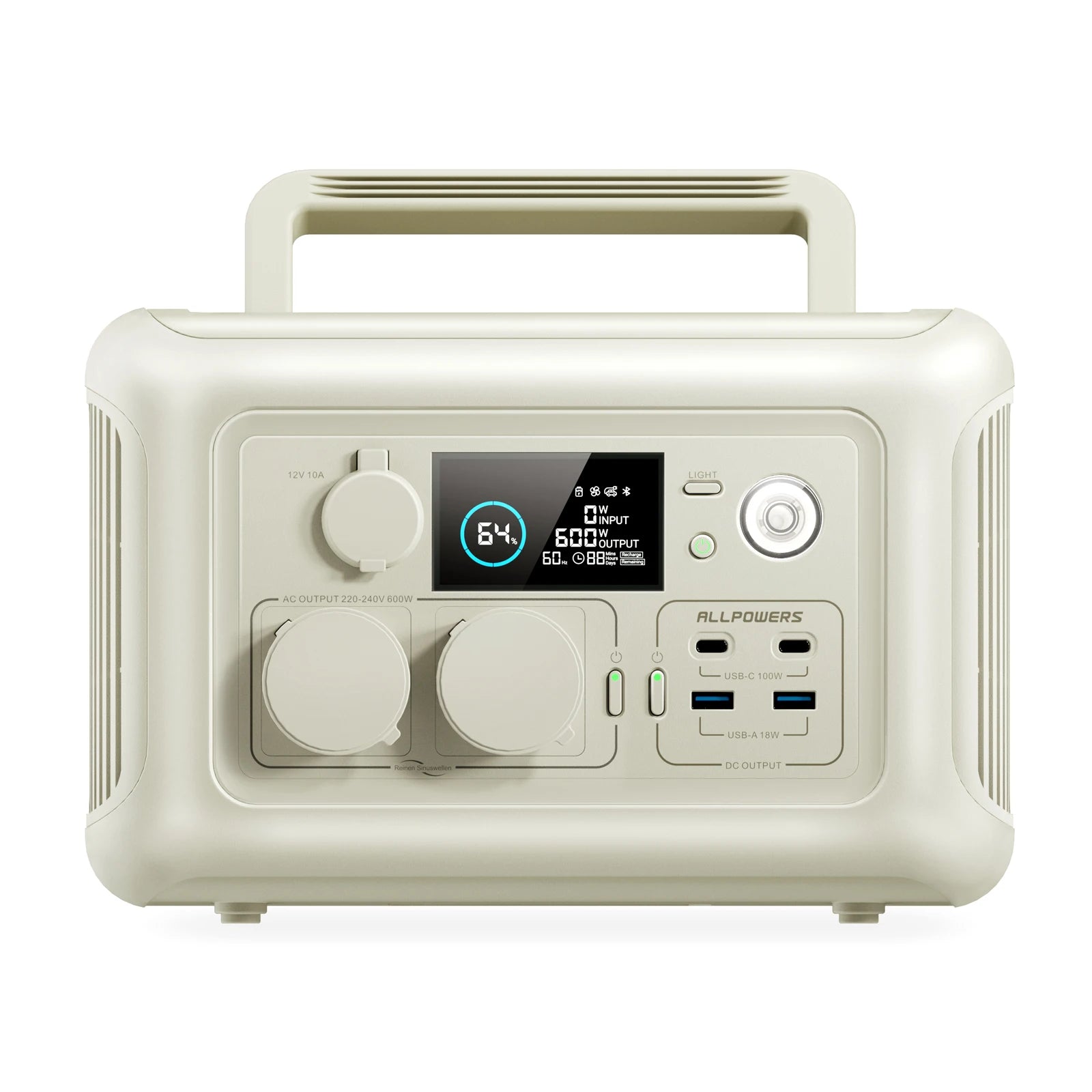 ALLPOWERS R600 Power Station + 100W Solar Panel — 299Wh LiFePO4 Kit