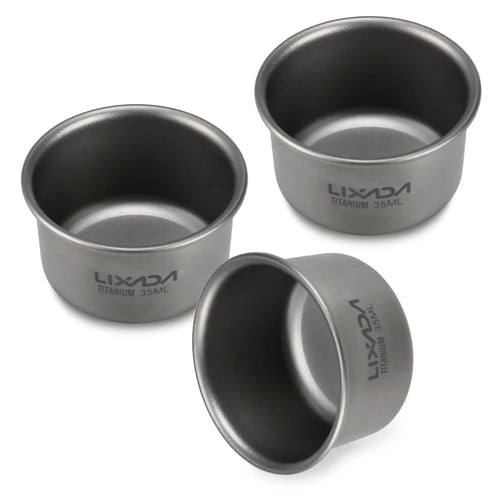 1/3pcs Lixada 35ml Mini Titanium Tea Cup Home Office Outdoor Camping Hiking Coffee Tea Cup Mug 8g