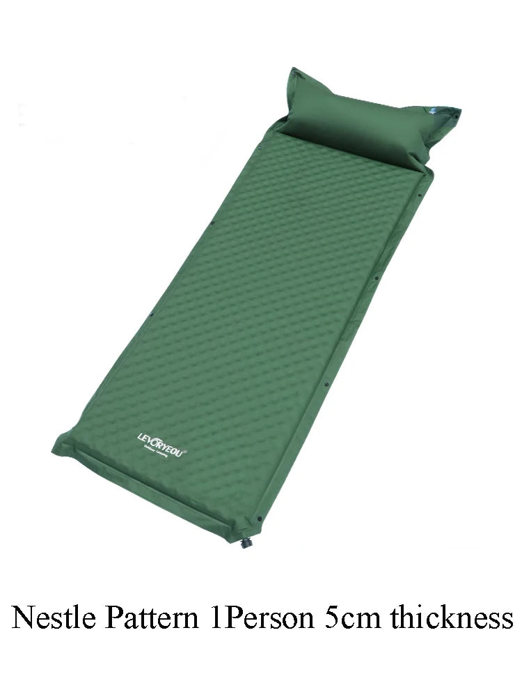 Self-Inflating Camping Mattress - 5cm Thick Sleeping Pad (1-3 Person)