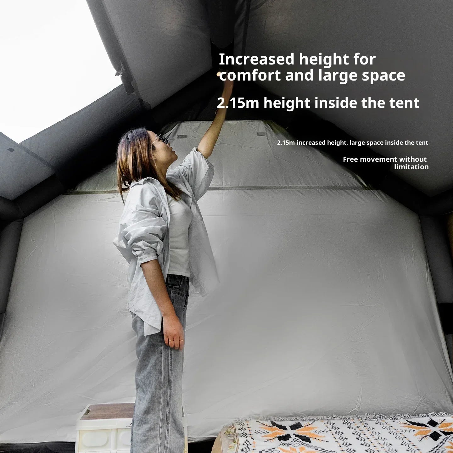 Mountainhiker 8+8m2 Inflatable Family Tent - Waterproof, 4-6 Person