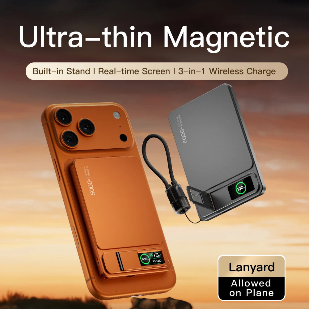 CCC Alloy Original Power Bank For MagSafe Magnetic Wireless 20W Fast Charger Portable External Battery For iPhone 18 17 IWatch