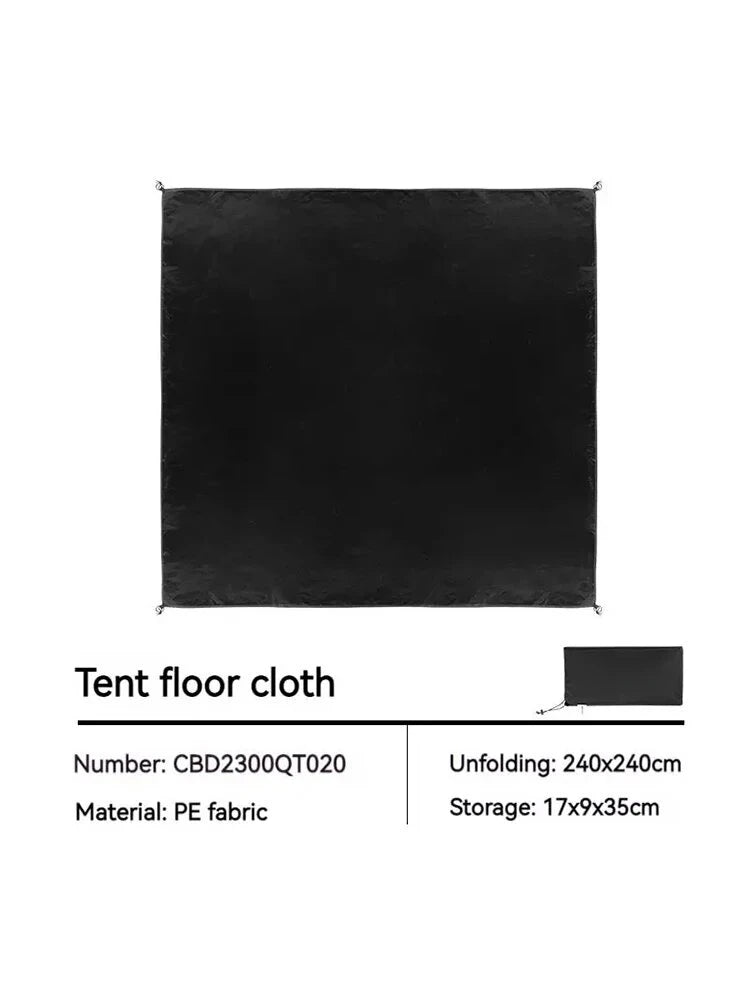 Vinyl Pop-Up Camping Tent — Quick-Open, Sun & Rainstorm Protection