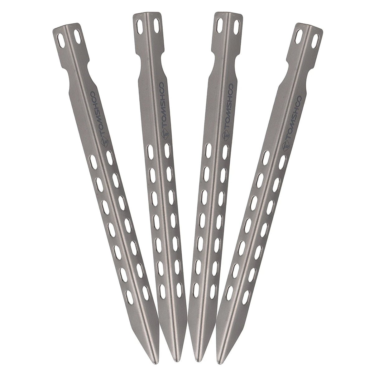 Titanium Tent Pegs — Ultralight V-Shape Stakes (4-Pack or 6-Pack)