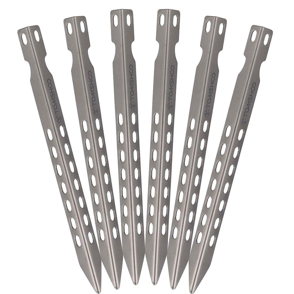 Titanium Tent Pegs — Ultralight V-Shape Stakes (4-Pack or 6-Pack)